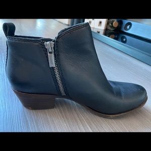 Lucky Brand Black Leather Booties Size 6.5